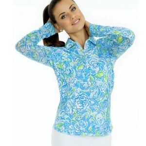 Icikuls Mock Neck Long Sleeve Cooling Sun Shirt - Hanna's Garden 1/4 Zip Golf XL